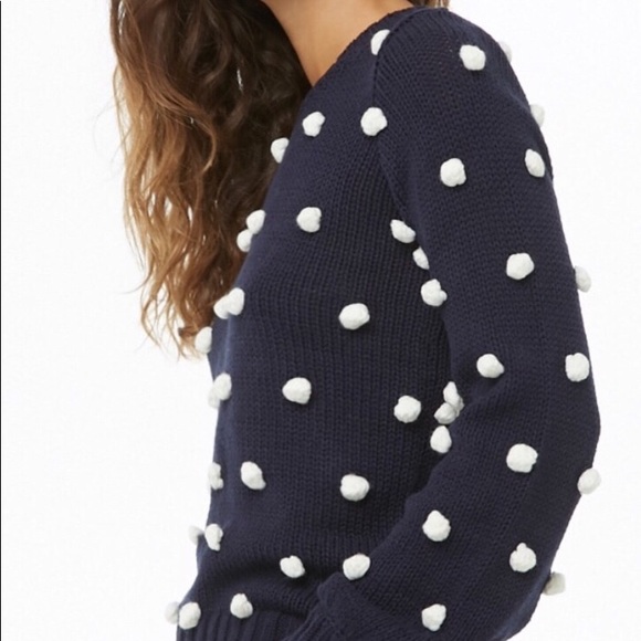 Forever 21 Pom Pom Sweater Sz M - Picture 1 of 8